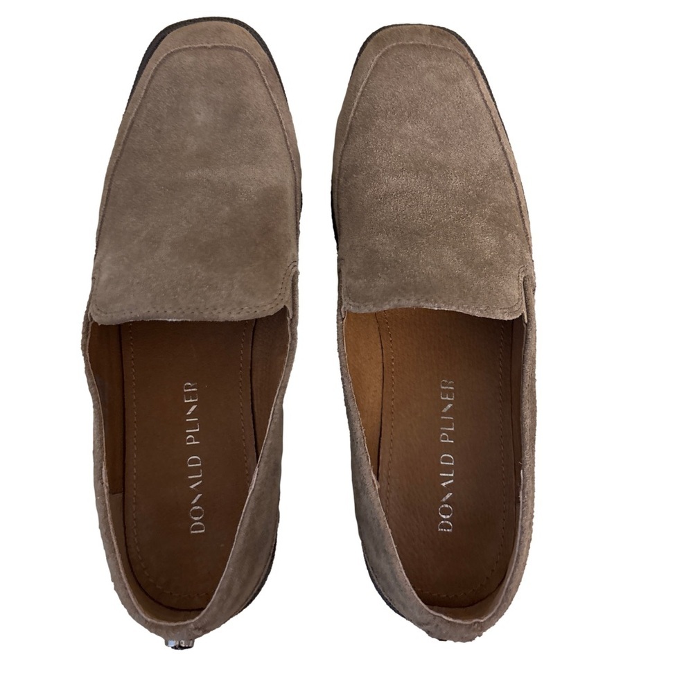 Donald Pliner Wallis Tan Biscotti Suede Platform Slip On Loafers Women’s Size 9 - Picture 14 of 14
